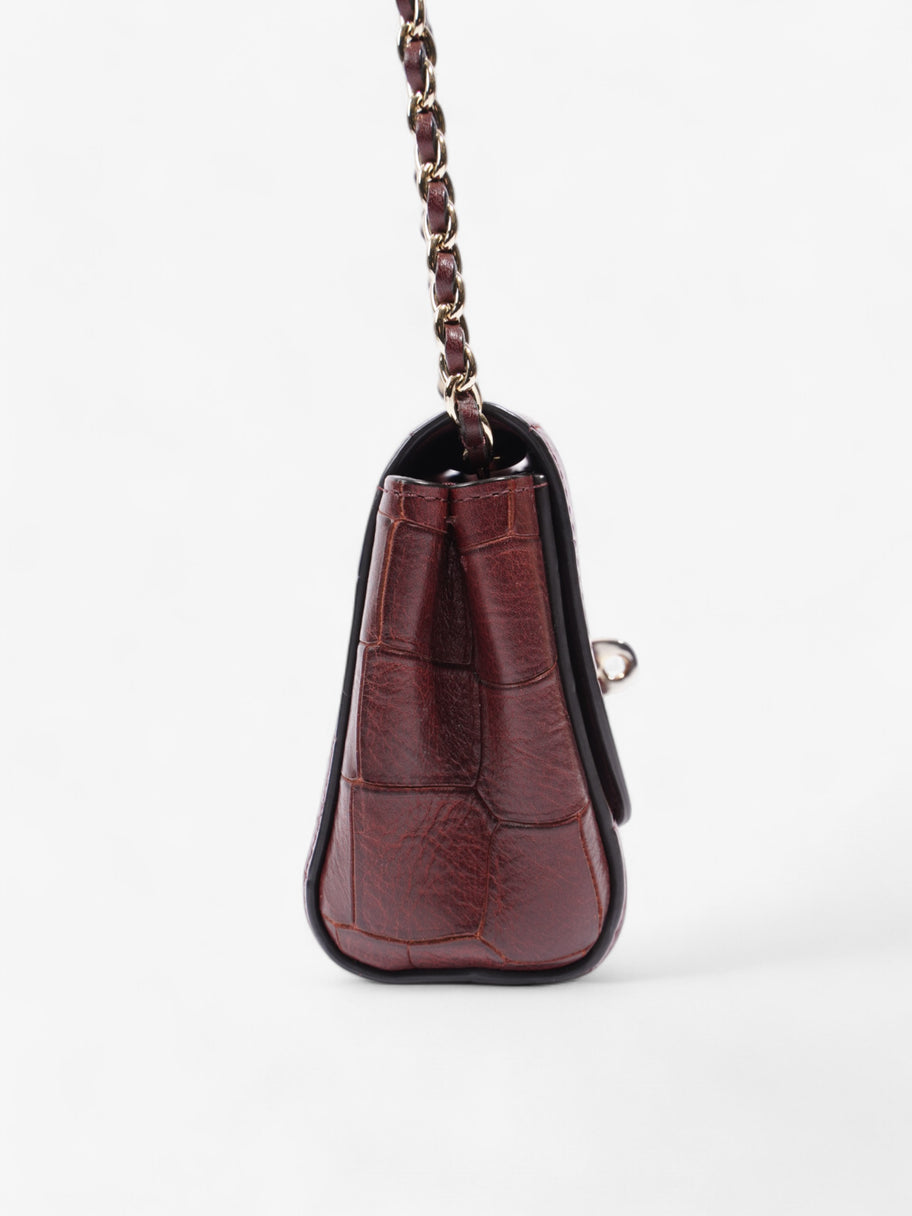 Mulberry Lily Burgundy Embossed Leather Mini Image 5