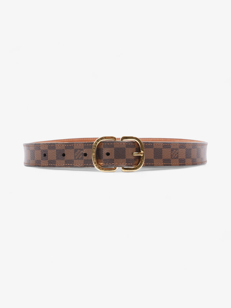  Louis Vuitton Mini 25mm Belt Damier Ebene / Gold Coated Canvas 75cm / 30