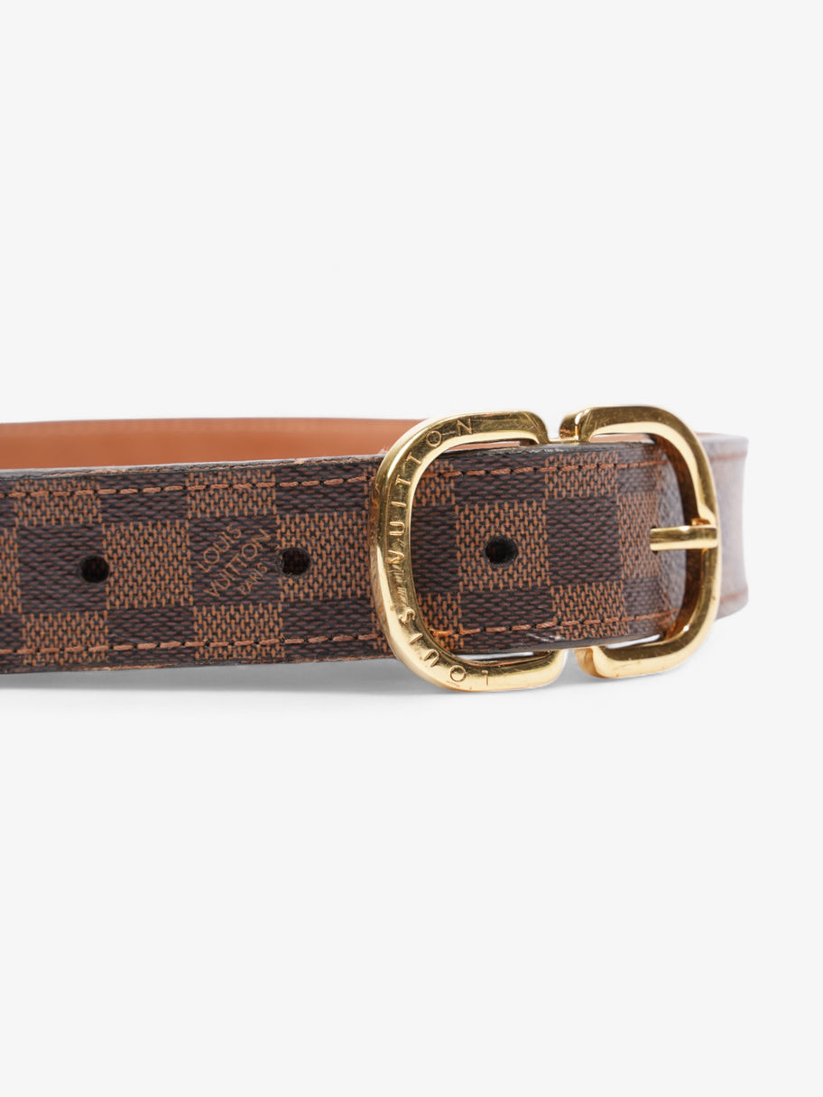 Louis Vuitton Mini 25mm Belt Damier Ebene / Gold Coated Canvas 75cm / 30