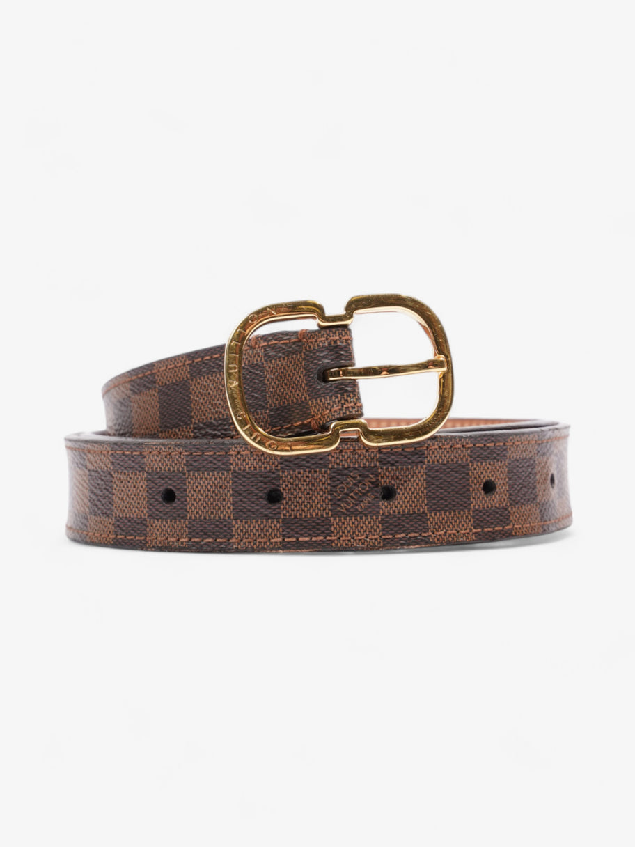 Louis Vuitton Mini 25mm Belt Damier Ebene / Gold Coated Canvas 75cm / 30