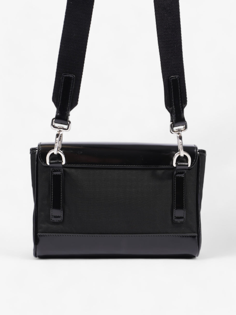 Prada Buckle-Flap Branded Messenger Black Re Nylon Image 4