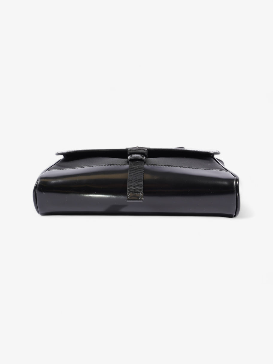 Prada Buckle-Flap Branded Messenger Black Re Nylon Image 6