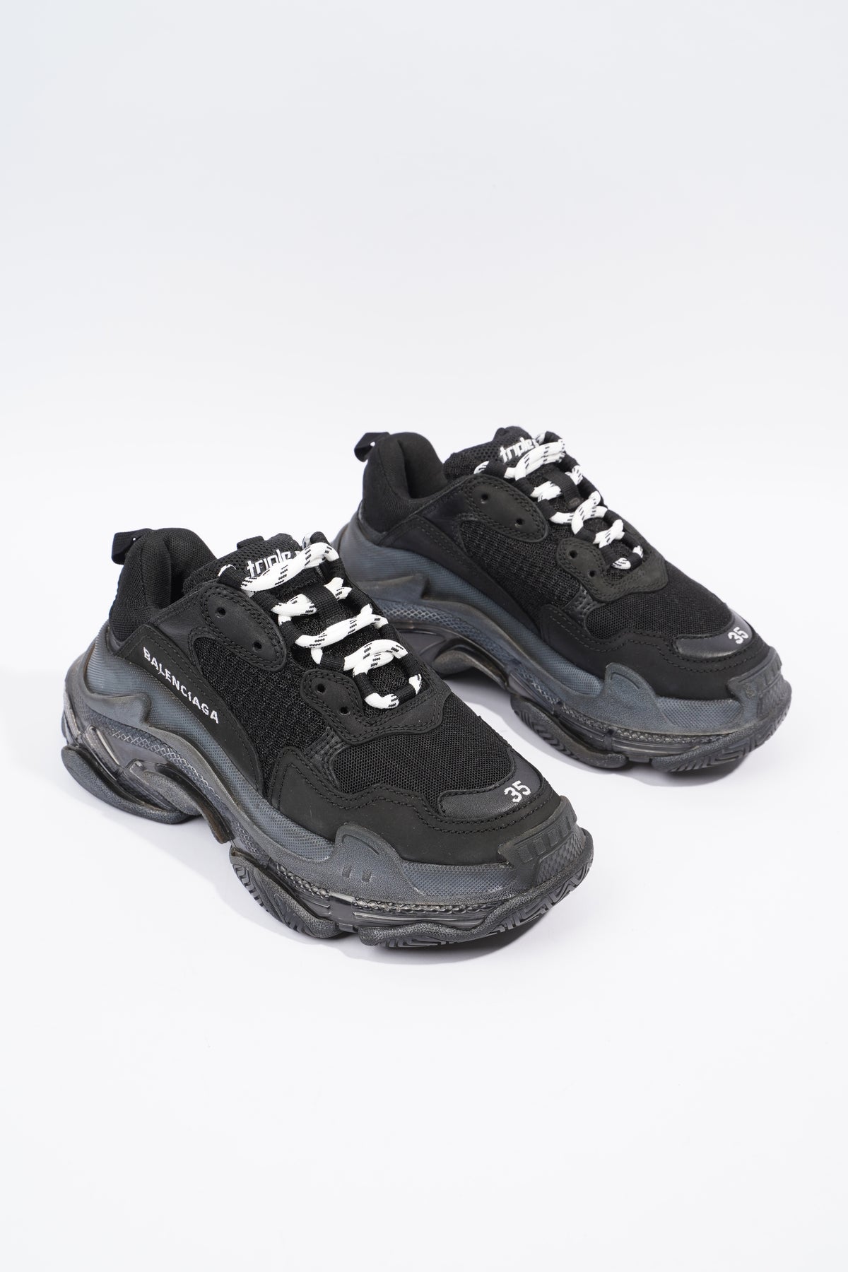 Balenciaga triple s hot sale black transparent