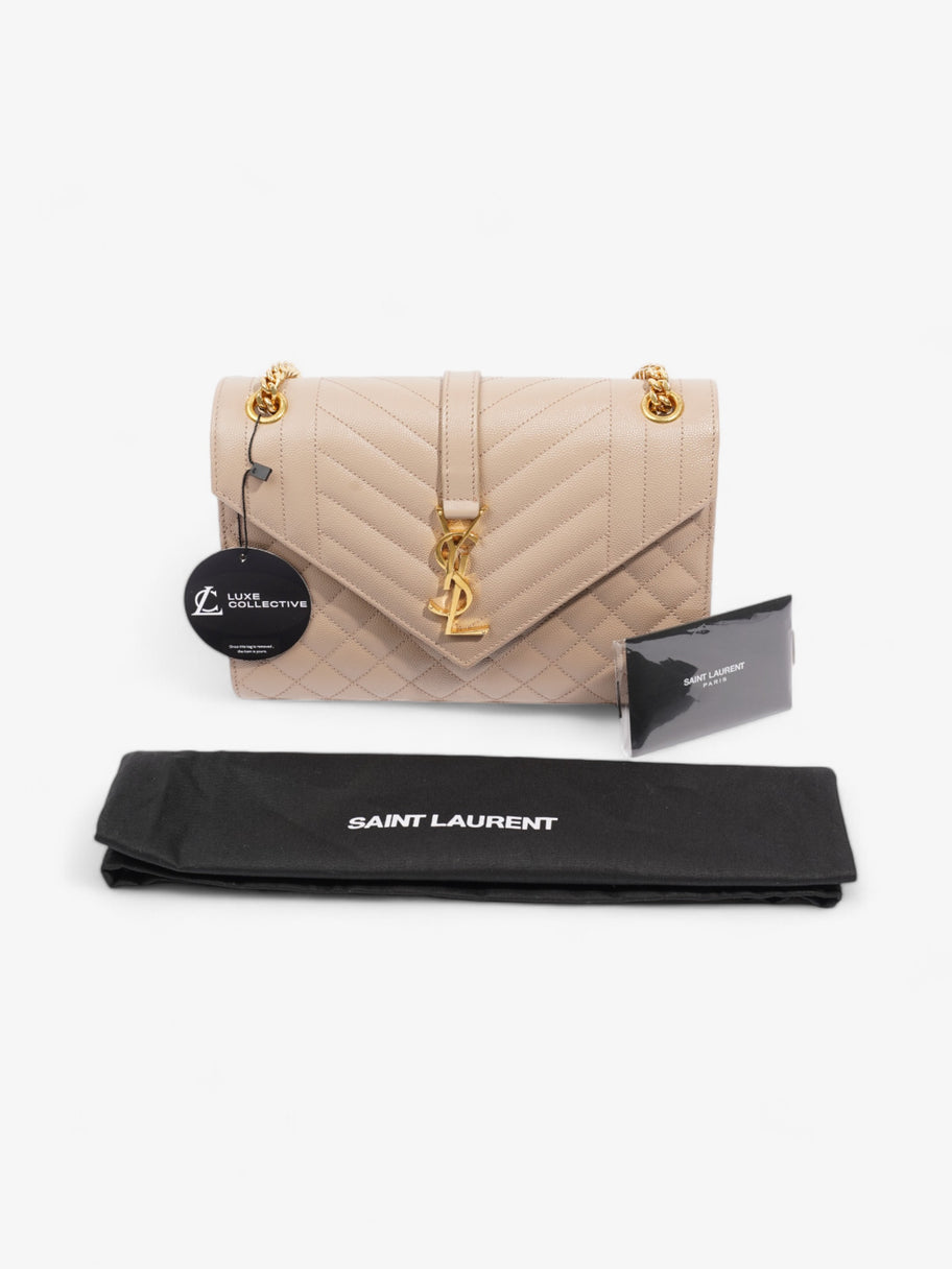 Saint Laurent Monogram Envelope Neutral Matelasse Leather Image 9