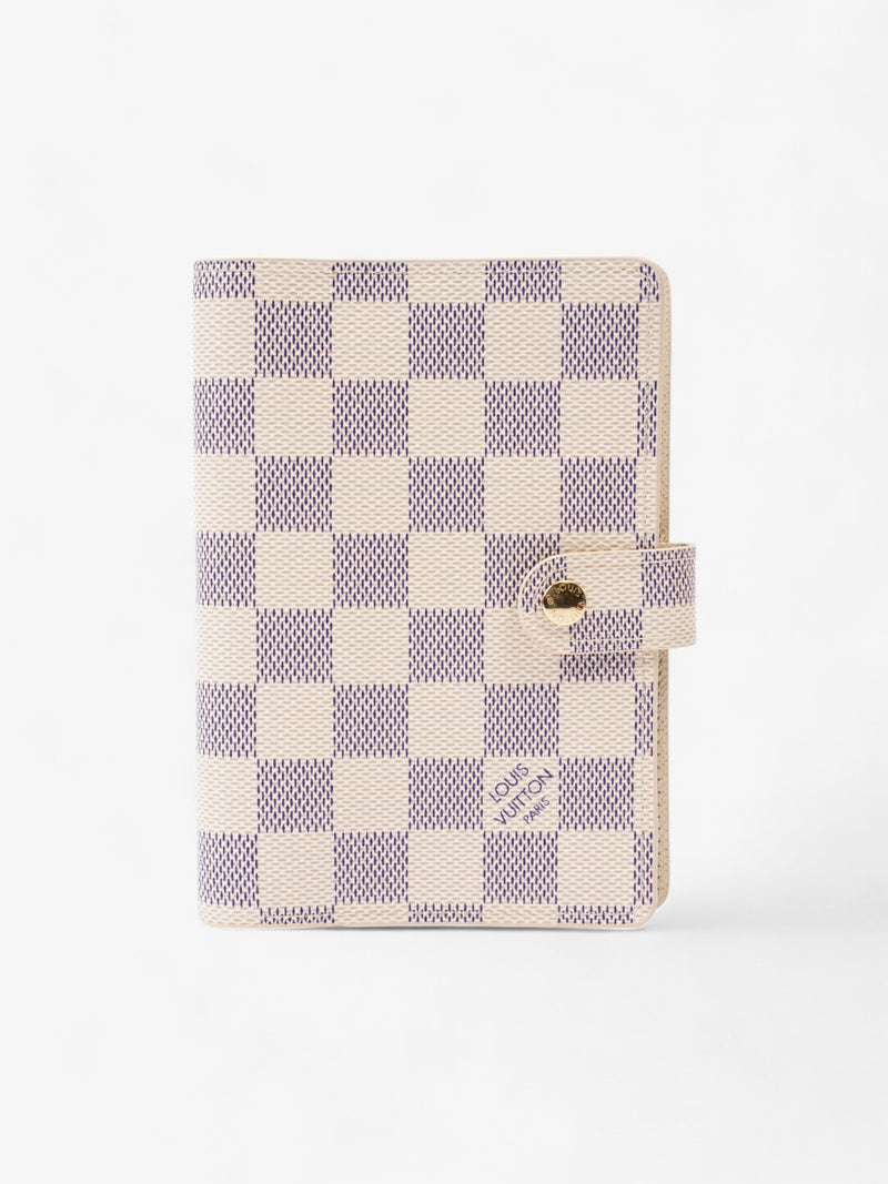  Louis Vuitton Small Ring Agenda Cover Damier Azur Coated Canvas