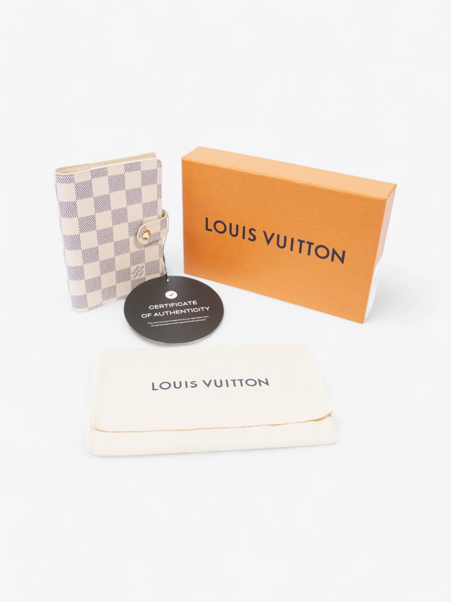 Louis Vuitton Small Ring Agenda Cover Damier Azur Coated Canvas Image 5