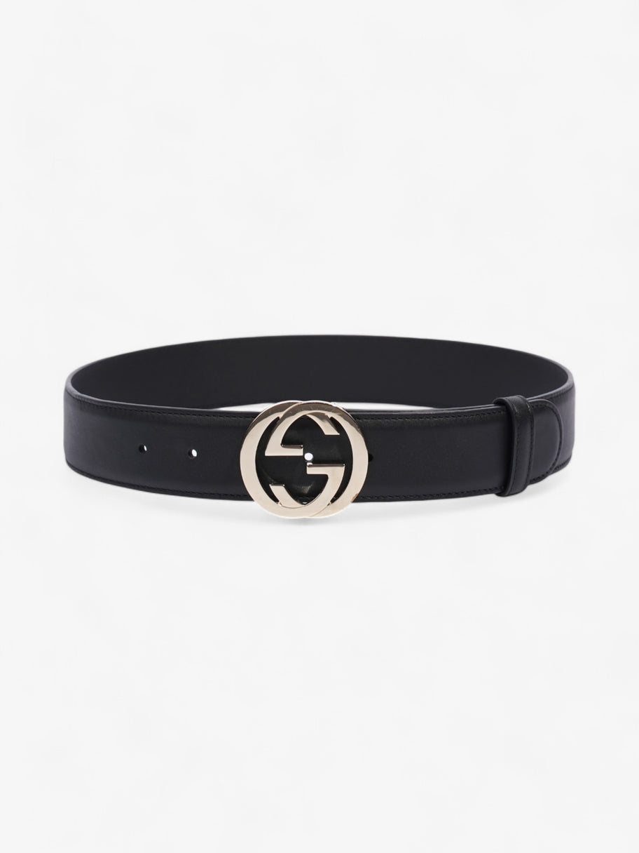 Gucci Interlocking G Belt Black / Gold Leather 70cm / 28