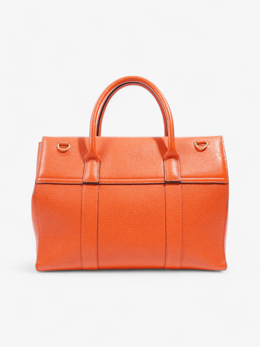 Mulberry Bayswater with Straps Bright Orange Grained Leather Image 4