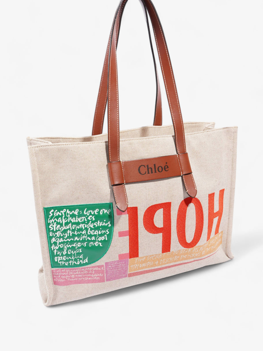 Corita Kent Tote Beige / Multicoloured Writing Canvas Large Image 8