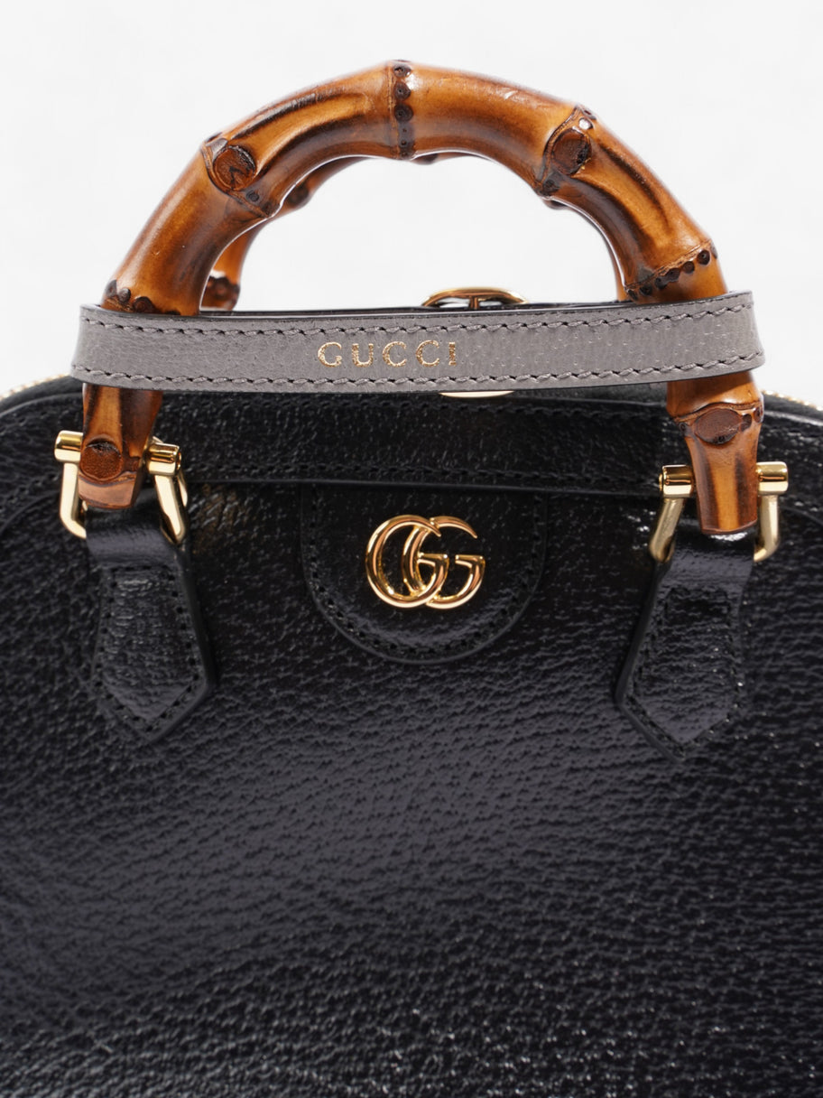 Gucci Diana Bamboo Black / Brown Leather Mini Image 3