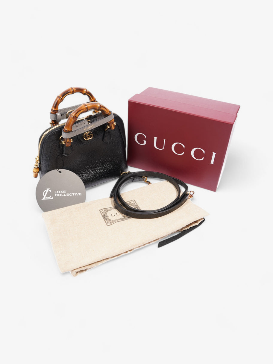 Gucci Diana Bamboo Black / Brown Leather Mini Image 9