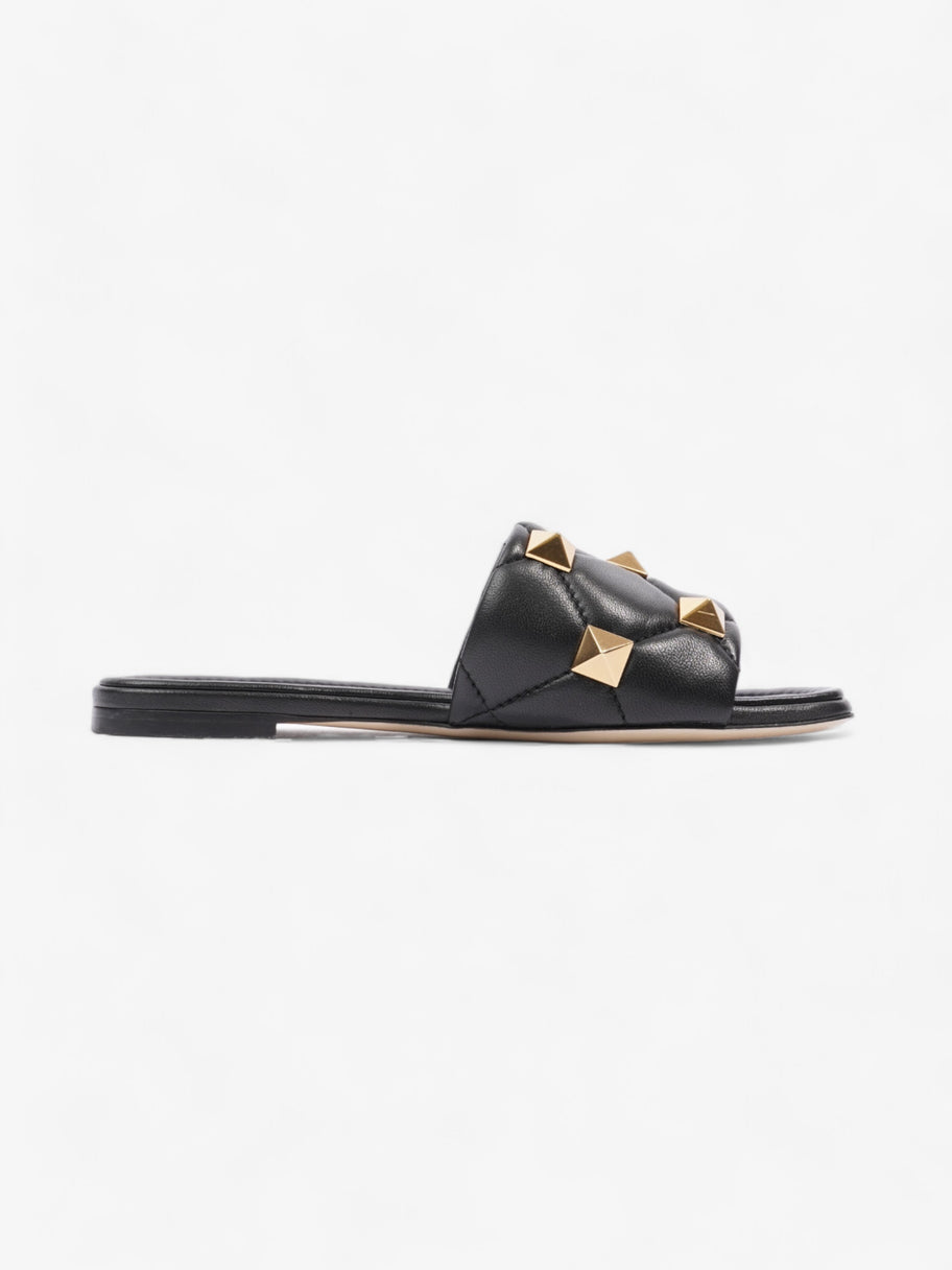 Valentino Rockstud Slides Black / Gold Leather EU 37 UK 4 Image 4