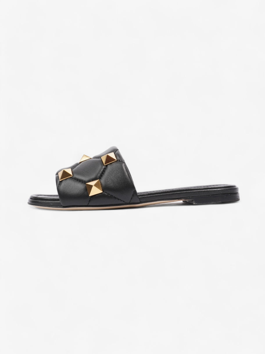 Valentino Rockstud Slides Black / Gold Leather EU 37 UK 4 Image 5