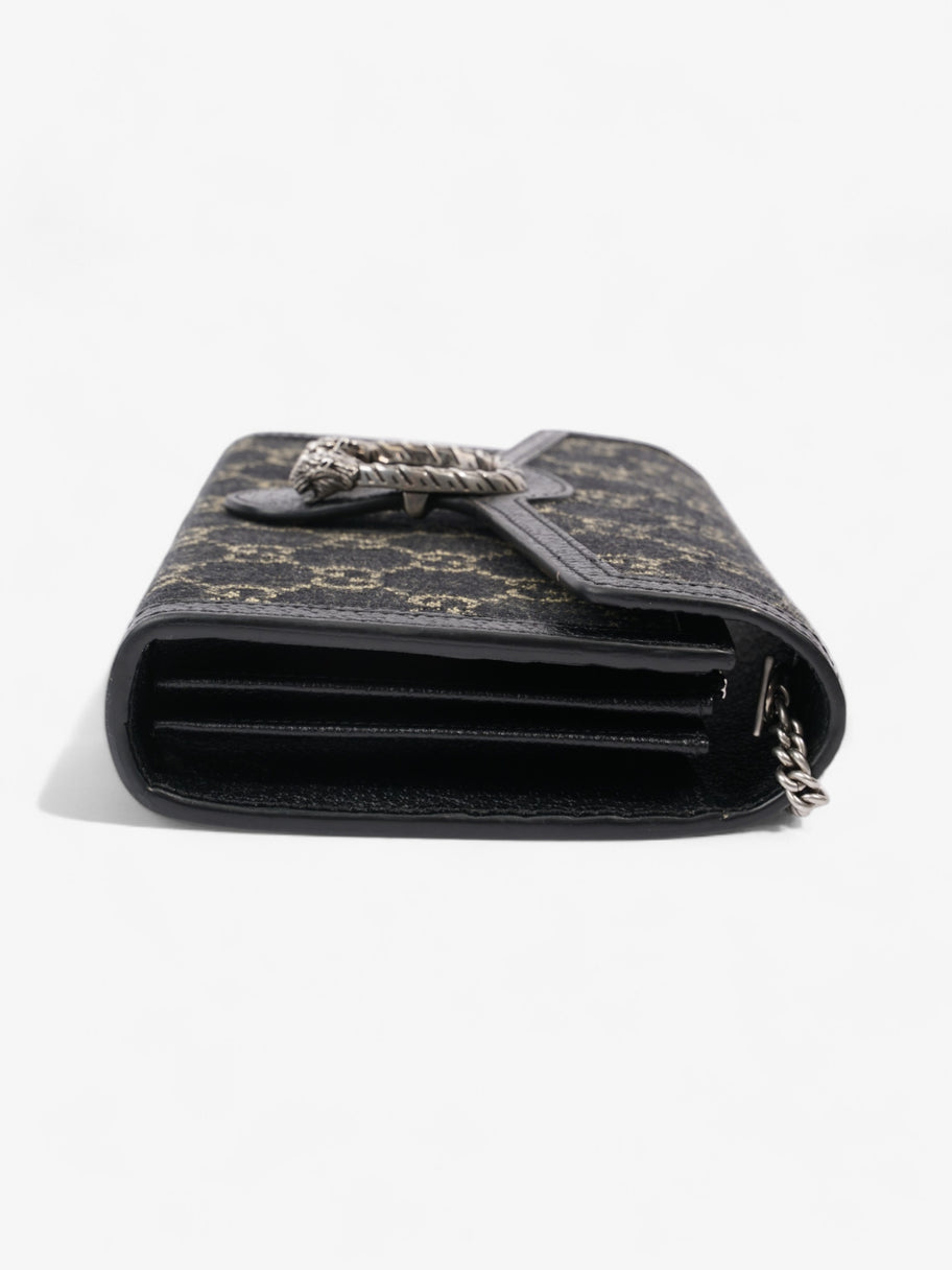 Gucci Dionysus Chain Wallet Black / GG Supreme / Ivory Denim Image 3