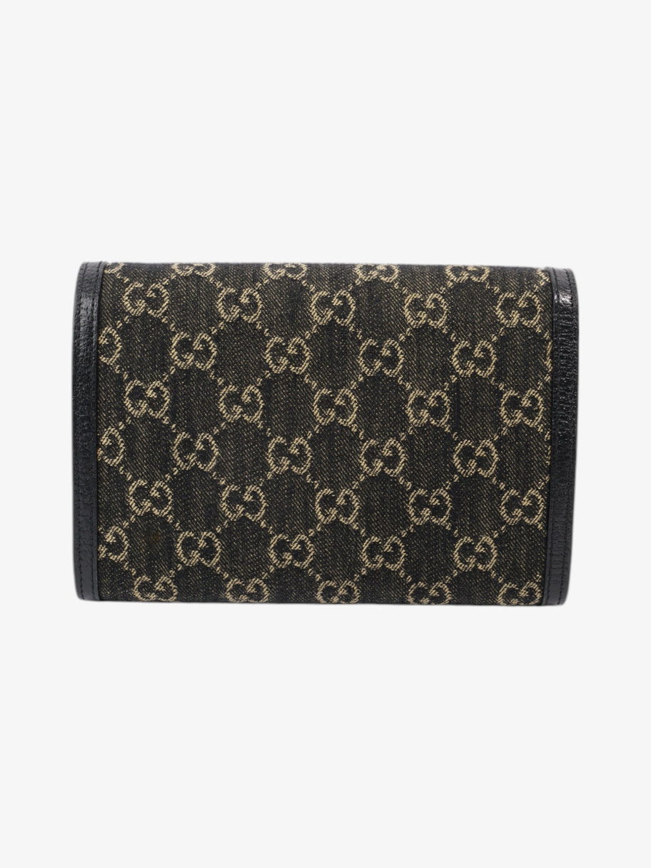 Gucci Dionysus Chain Wallet Black / GG Supreme / Ivory Denim Image 4