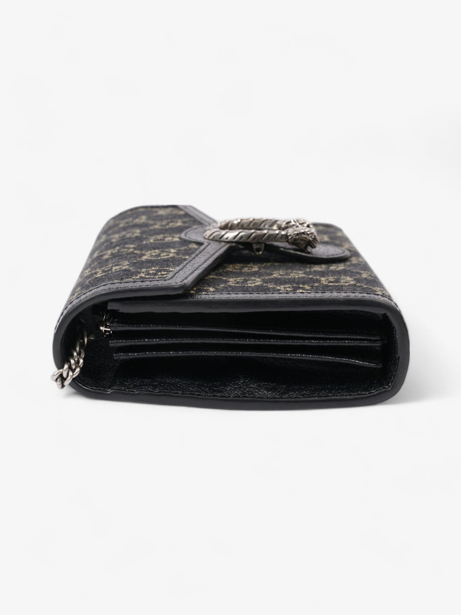 Gucci Dionysus Chain Wallet Black / GG Supreme / Ivory Denim Image 5