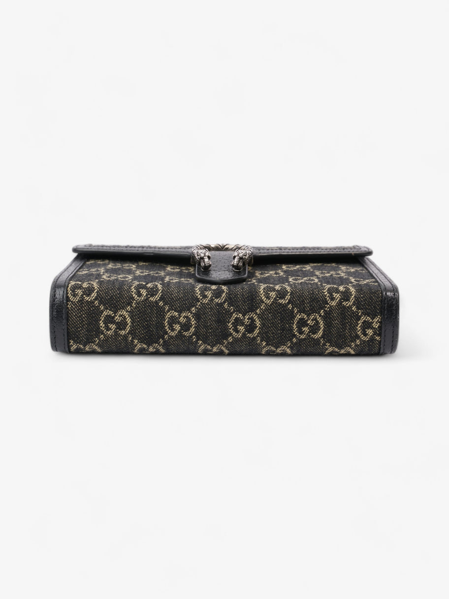 Gucci Dionysus Chain Wallet Black / GG Supreme / Ivory Denim Image 6