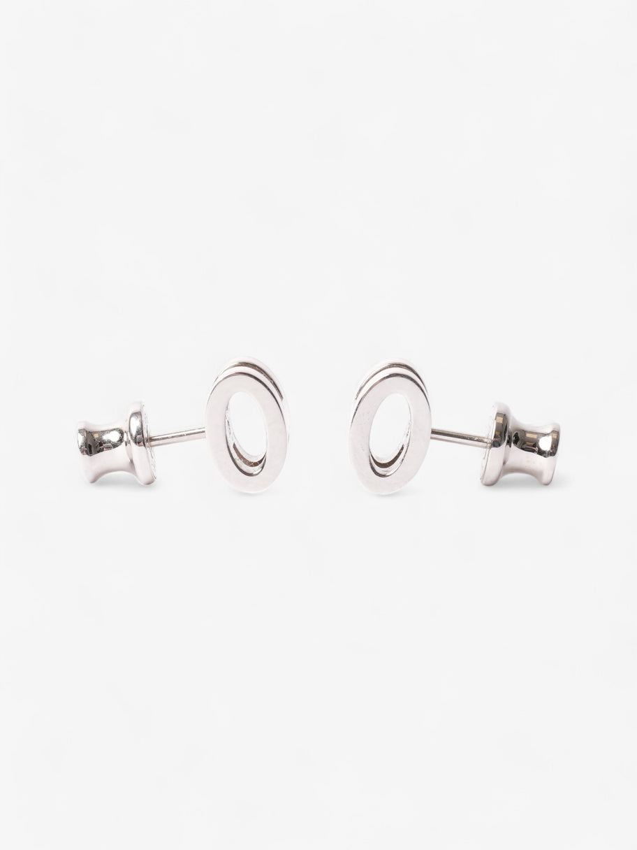 Hermes Mini Pop H Earrings Rose Dragee / Silver Enamel Image 3