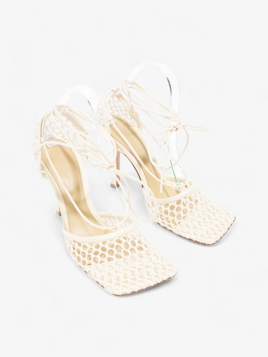 Bottega Veneta Mesh Trim Sandals 80 Cream Mesh EU 38 UK 5 Image 2