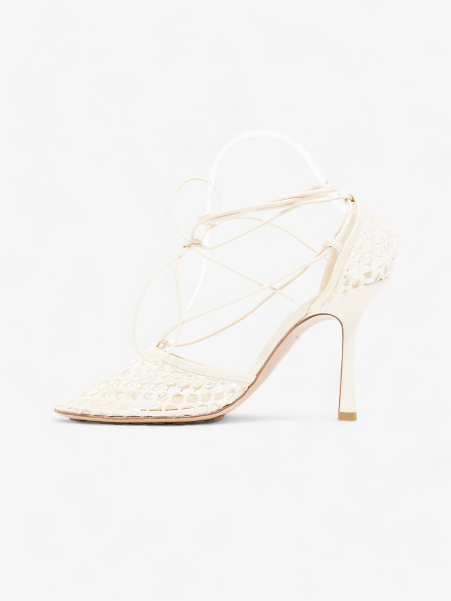 Bottega Veneta Mesh Trim Sandals 80 Cream Mesh EU 38 UK 5 Image 3