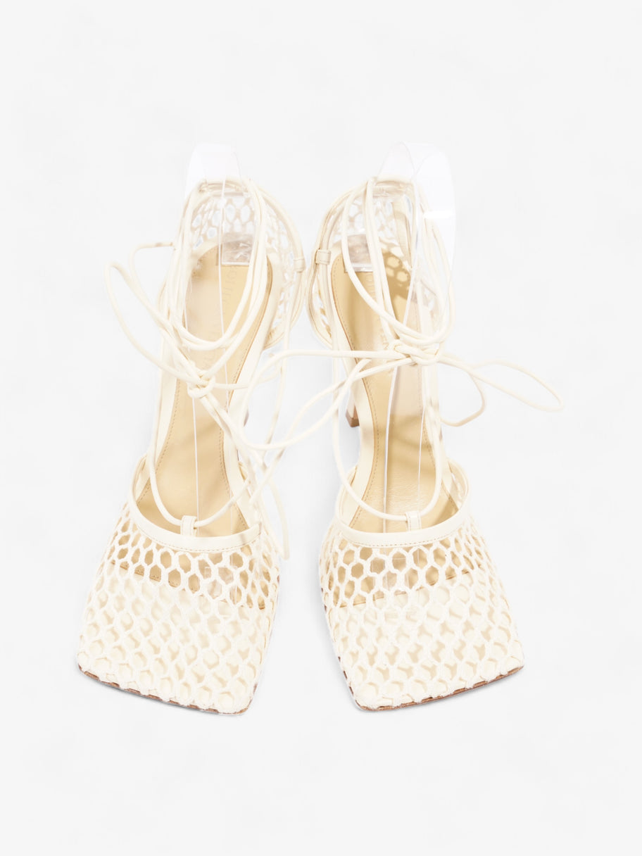 Bottega Veneta Mesh Trim Sandals 80 Cream Mesh EU 38 UK 5 Image 8