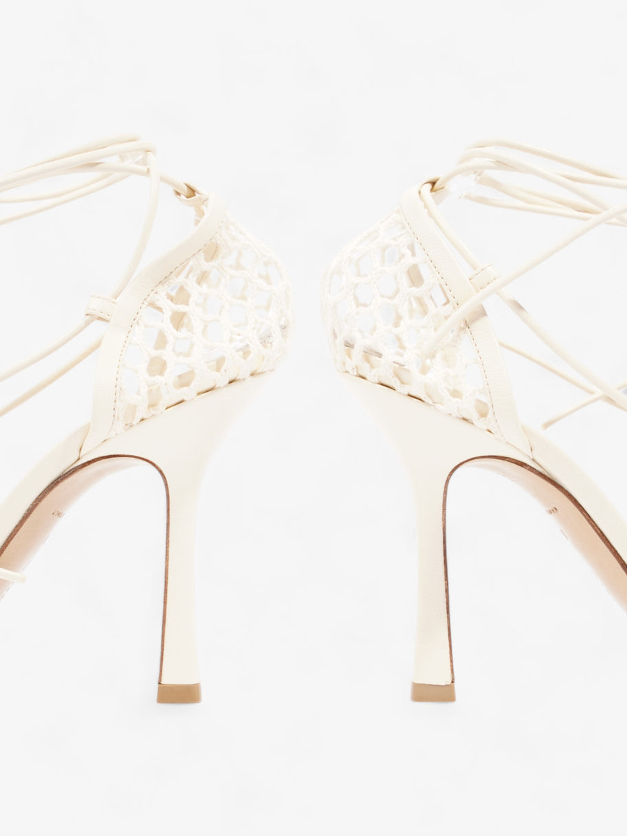 Bottega Veneta Mesh Trim Sandals 80 Cream Mesh EU 38 UK 5 Image 9