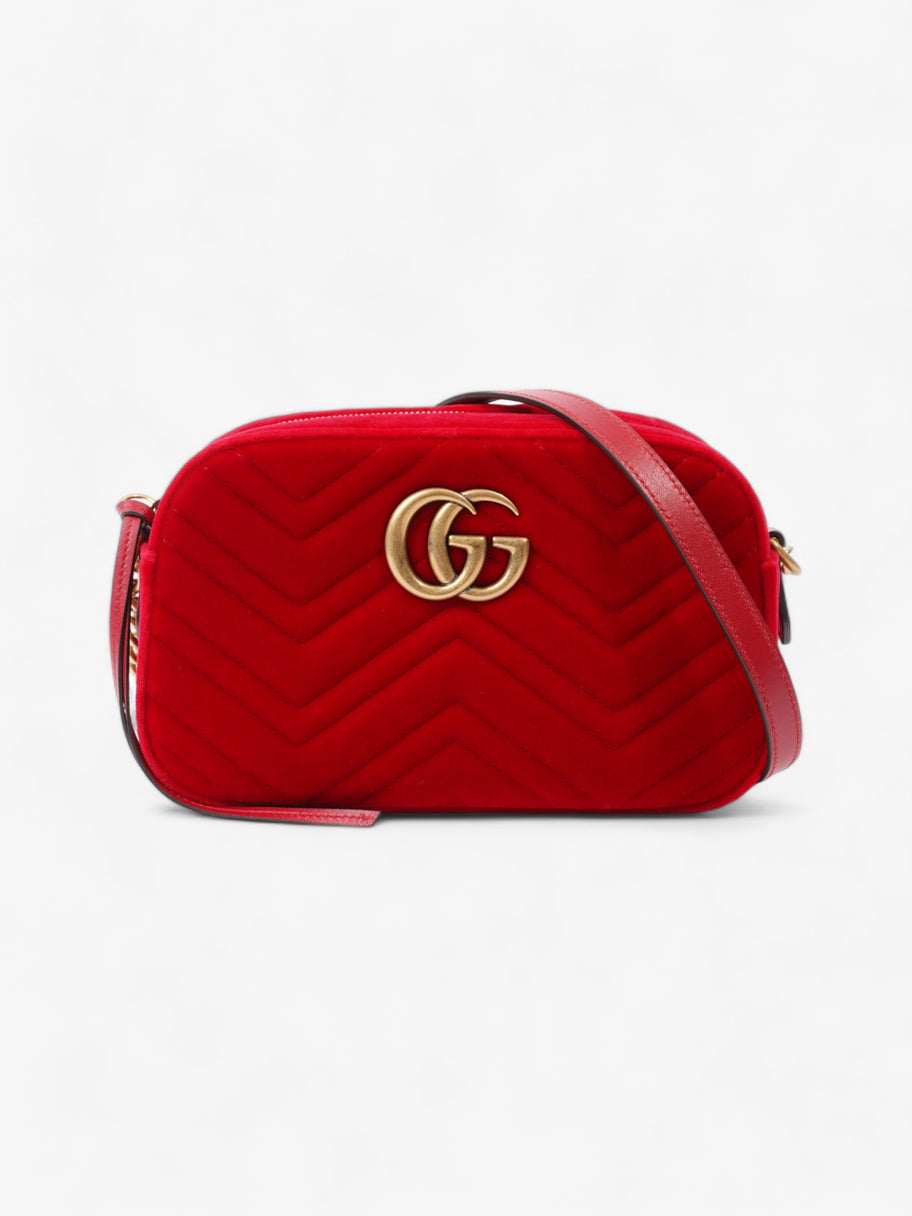 GG Marmont Chain Small Hisbiscus Red Velvet Image 1