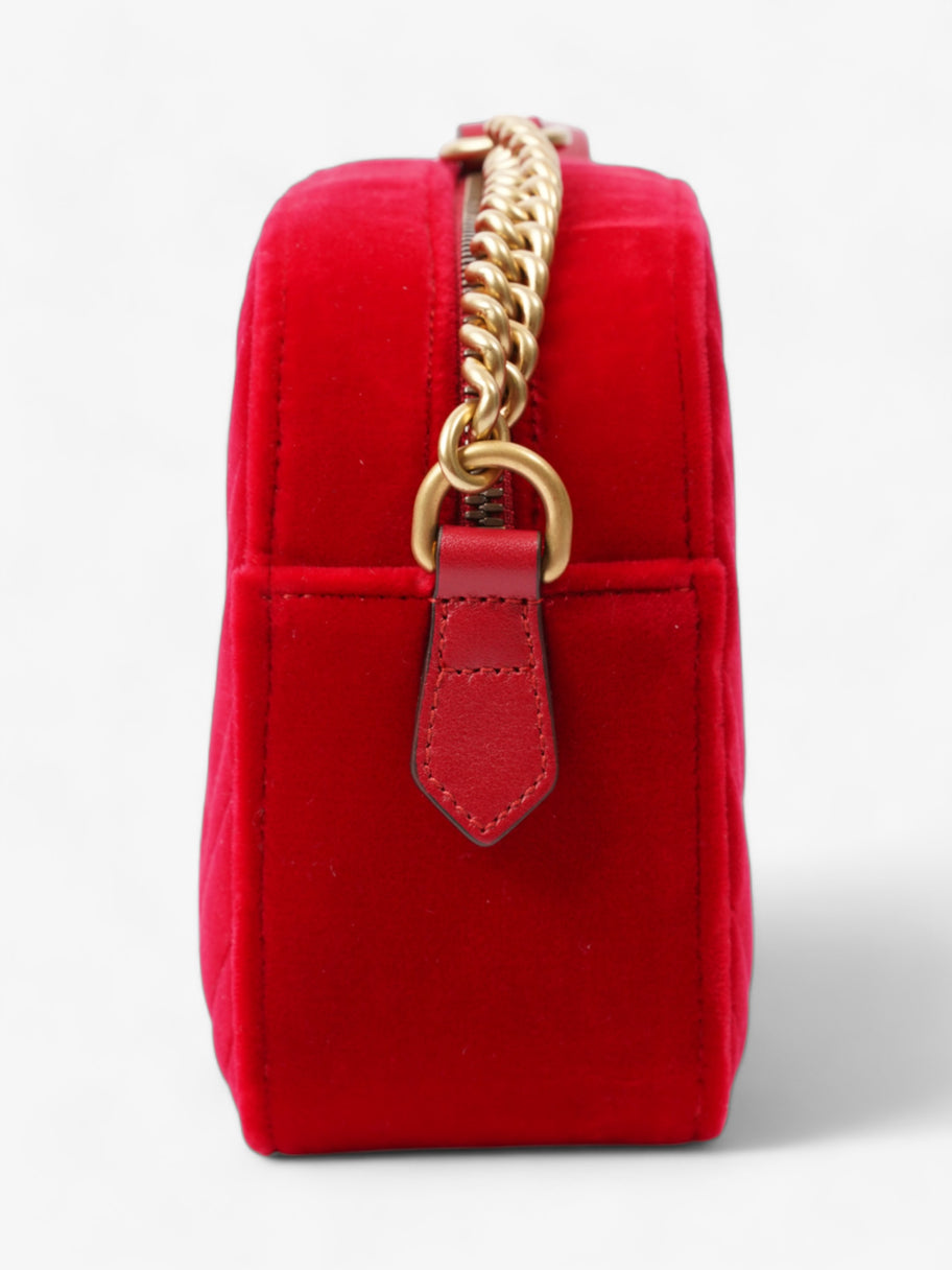 GG Marmont Chain Small Hisbiscus Red Velvet Image 3