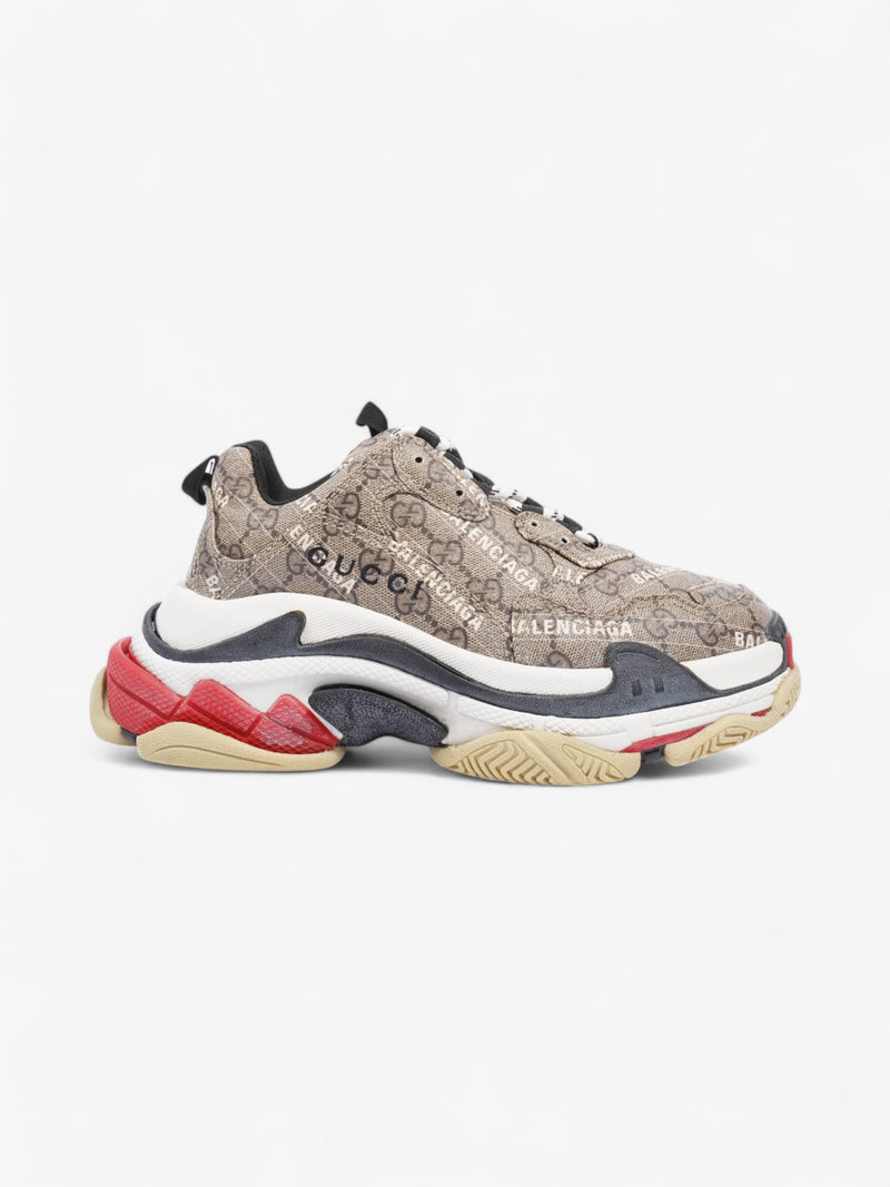  Balenciaga Gucci x Balenciaga Triple s Beige  / White / Black Canvas EU 38 UK 5