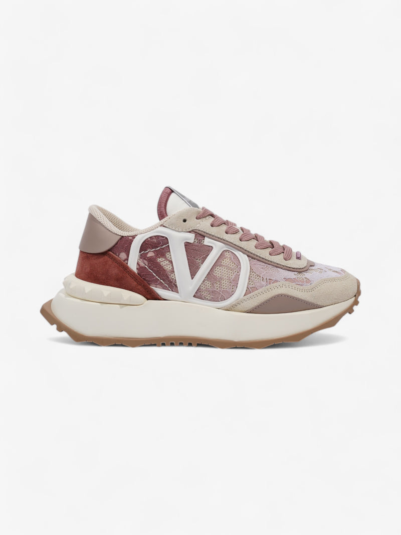  Valentino Vlogo Lacerunner Pink / Stone  / Maroon  Lace EU 37.5 UK 4.5