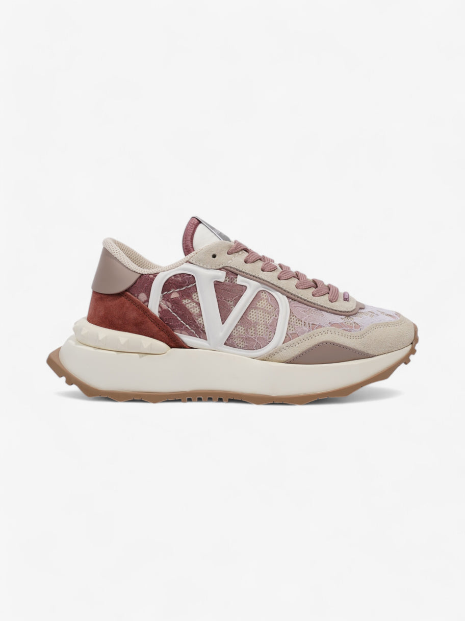 Valentino Vlogo Lacerunner Pink / Stone  / Maroon  Lace EU 37.5 UK 4.5 Image 1