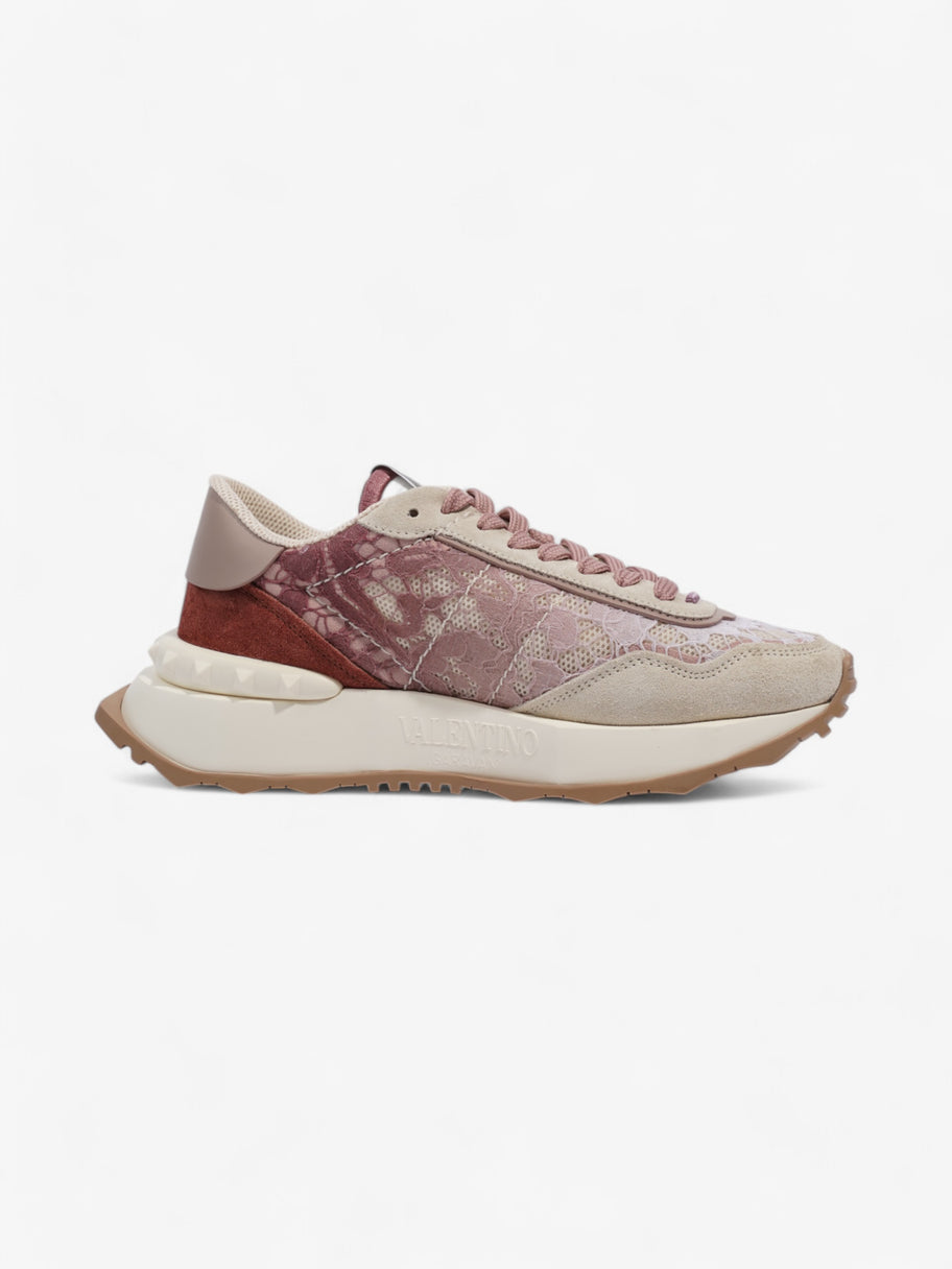 Valentino Vlogo Lacerunner Pink / Stone  / Maroon  Lace EU 37.5 UK 4.5 Image 4