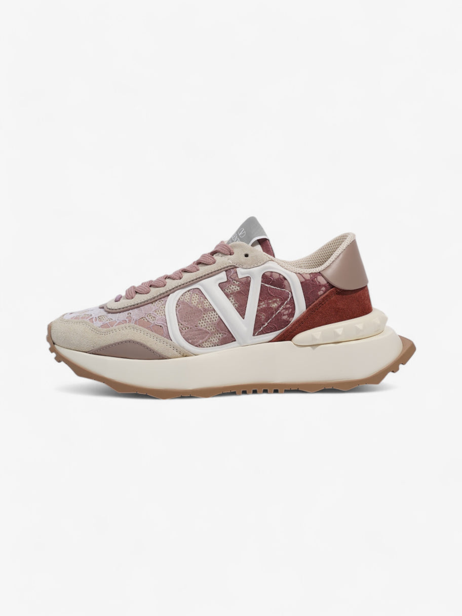 Valentino Vlogo Lacerunner Pink / Stone  / Maroon  Lace EU 37.5 UK 4.5 Image 5