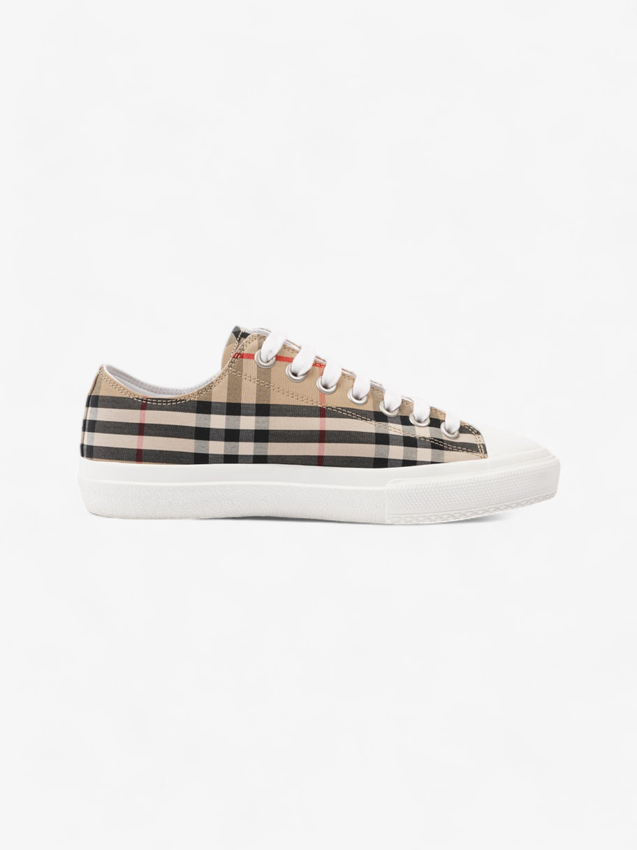 Burberry Larkhal Sneakers Beige Checkered / White Canvas EU 40 UK 7 Image 4