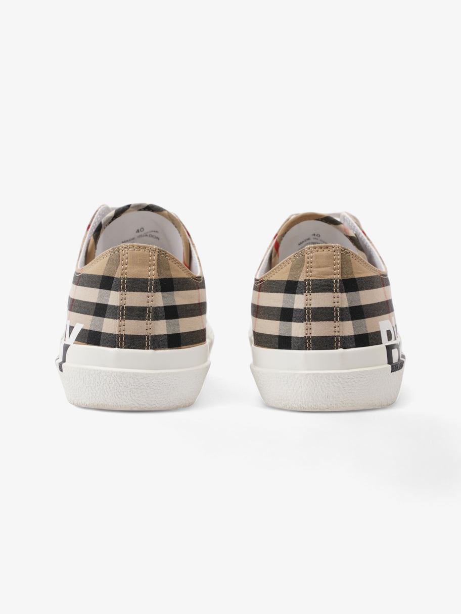 Burberry Larkhal Sneakers Beige Checkered / White Canvas EU 40 UK 7 Image 6