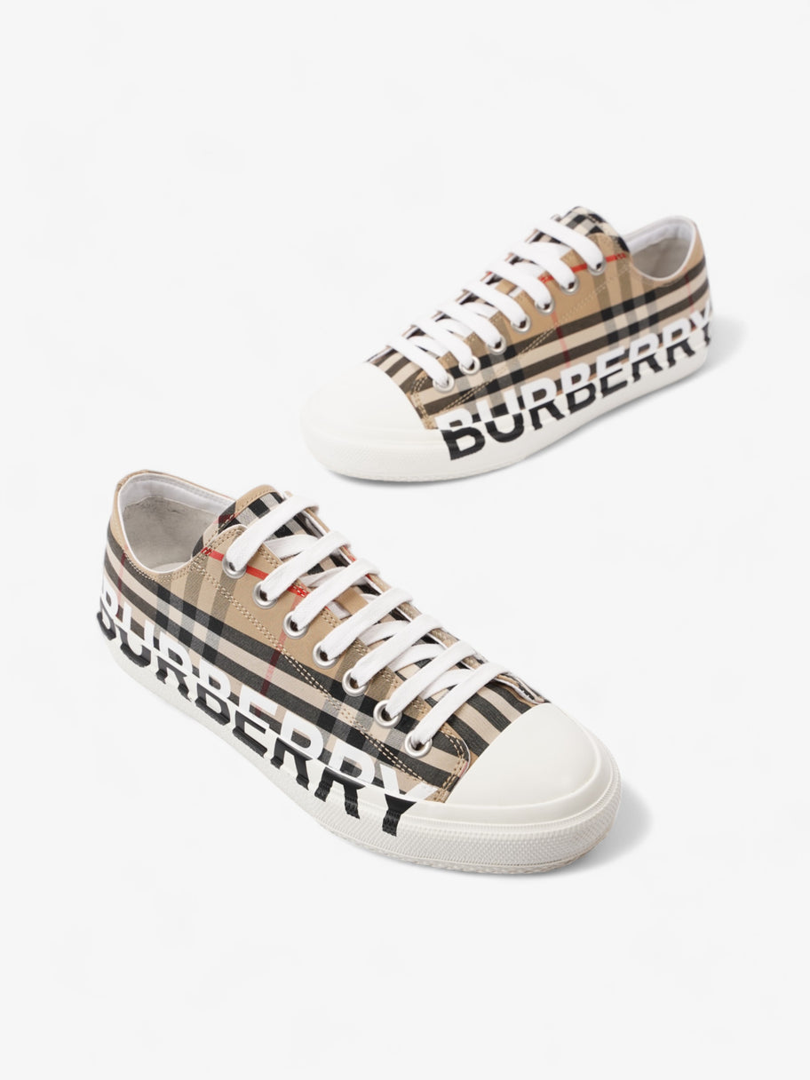 Burberry Larkhal Sneakers Beige Checkered / White Canvas EU 40 UK 7 Image 9