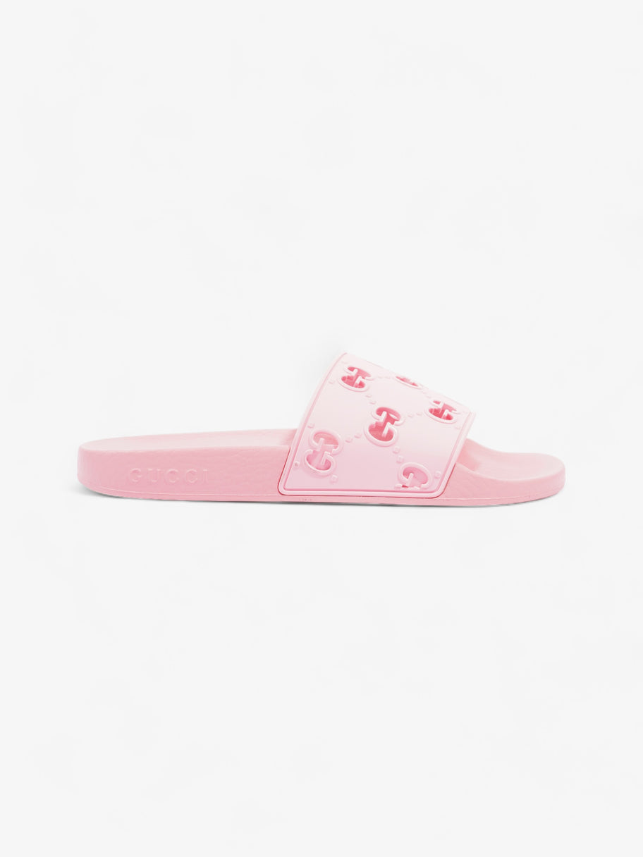 Gucci GG Slides Pink Rubber EU 38 UK 5 Image 1