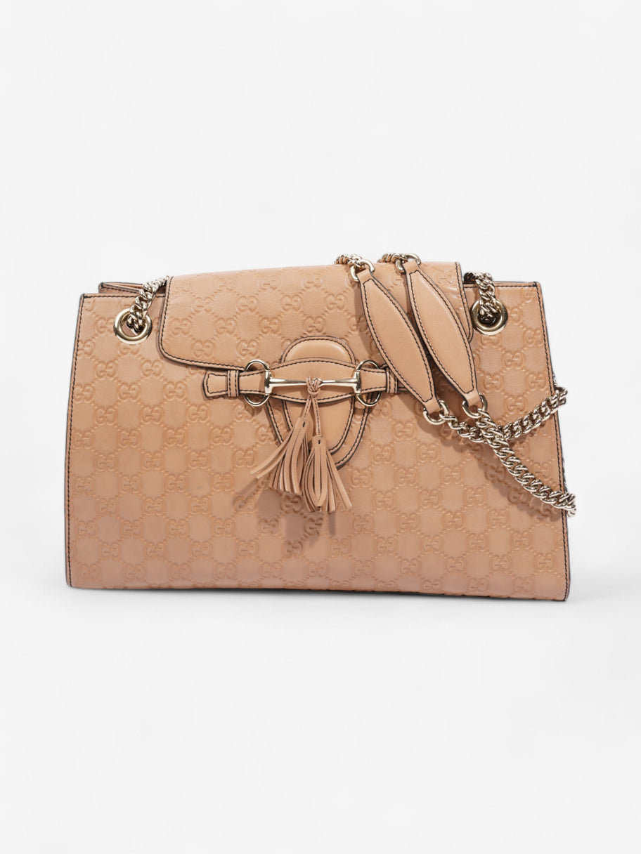 Gucci Emily Guccissima Chain Light Taupe / GG Supreme Canvas Large Image 1