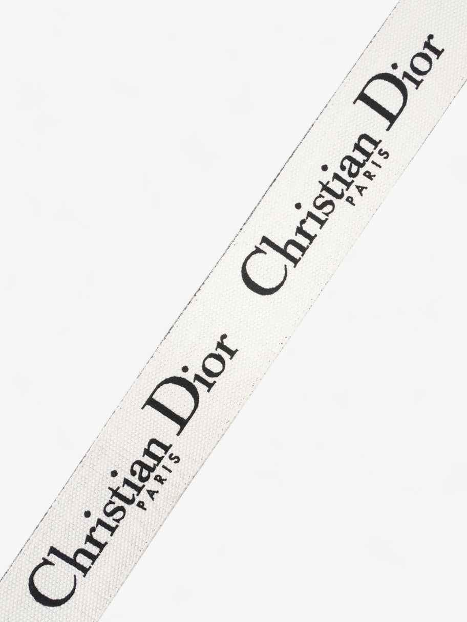 Christian Dior Shoulder Strap Ultramatte Black / White Cotton Image 3