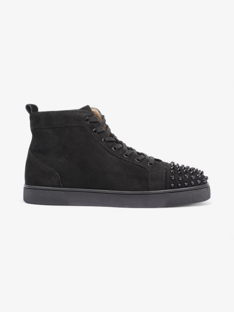  Christian Louboutin Lou Spikes Black Suede EU 44 UK 10