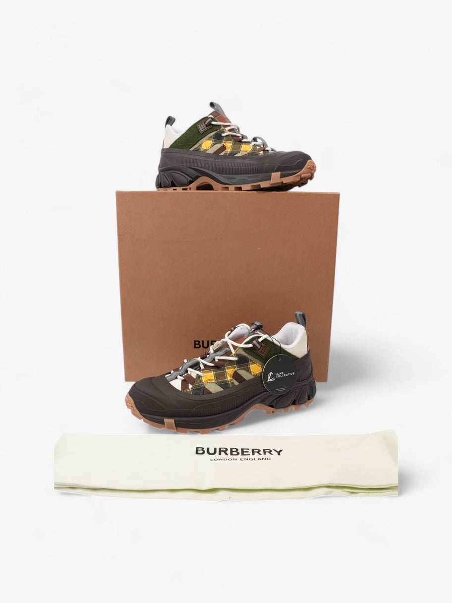 Burberry Arthur Sneakers Brown / Green / Yellow Rubber EU 42 UK 8 Image 10