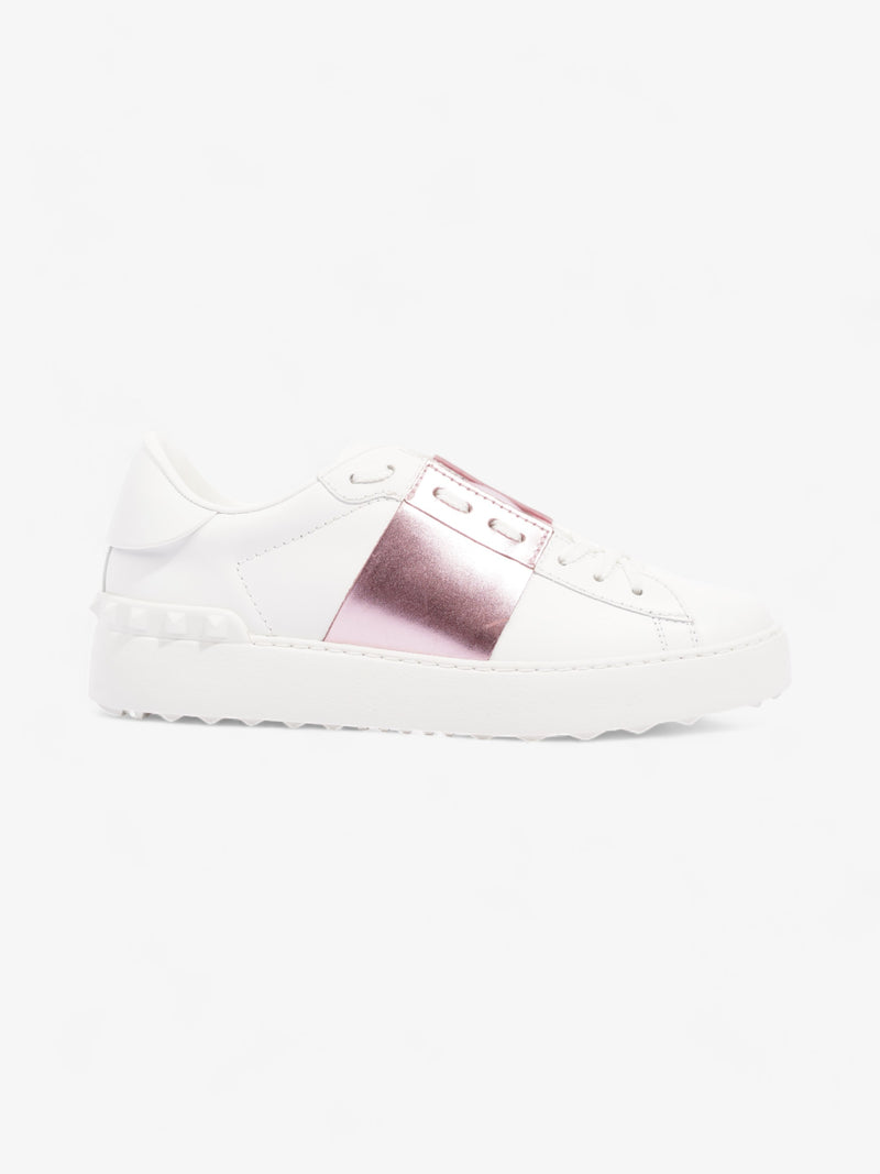  Open Sneakers  White / Pink Leather EU 37 UK 4