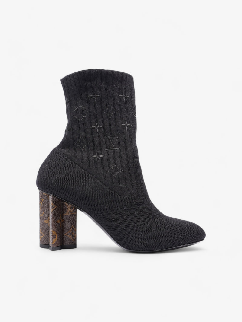  Silhouette Ankle Boots 85mm Black / Monogram Fabric EU 40 UK 7