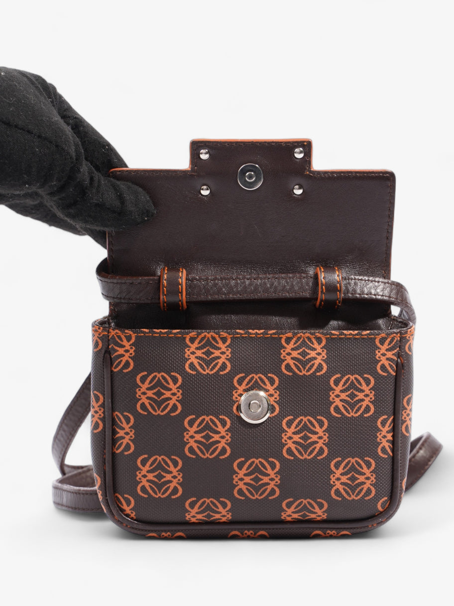 Anagram Crossbody Bag  Brown / Orange Canvas Image 7