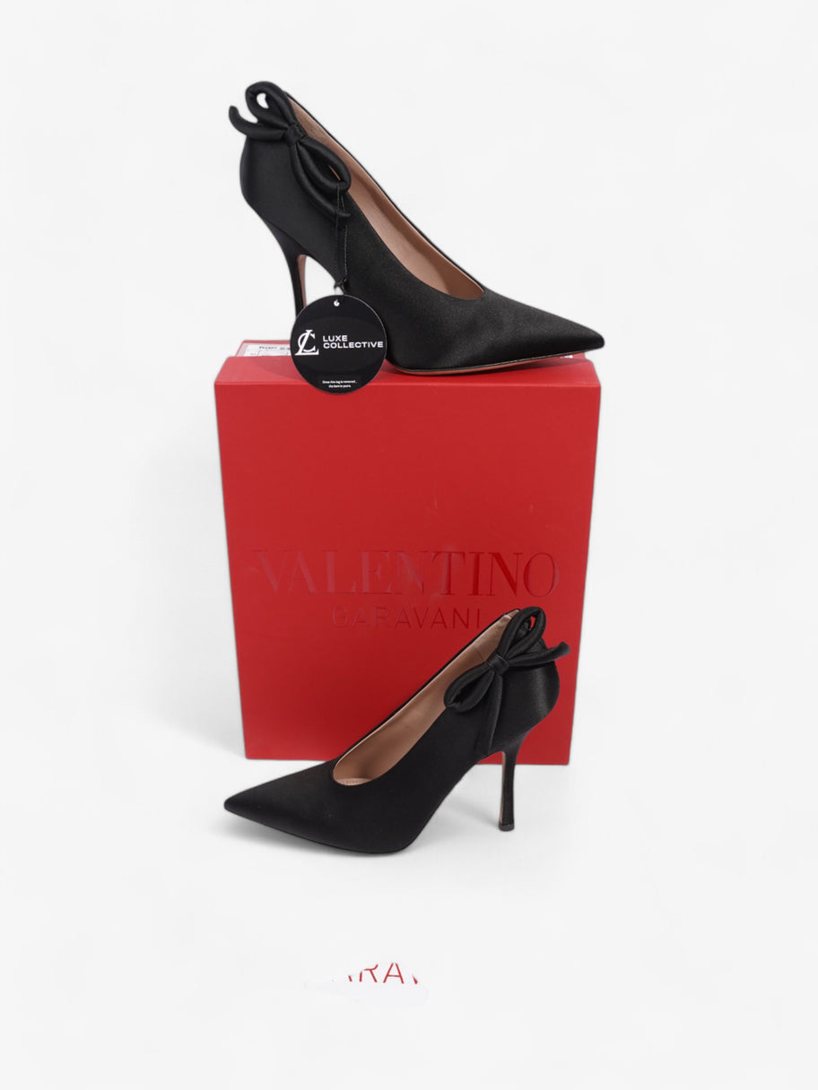 Valentino Nite Out Bow 110 Black Satin EU 39 UK 6 Image 10