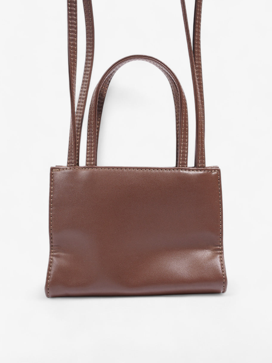 Telfar Shopping Bag Chocolate Brown Polyurethane Small Image 4