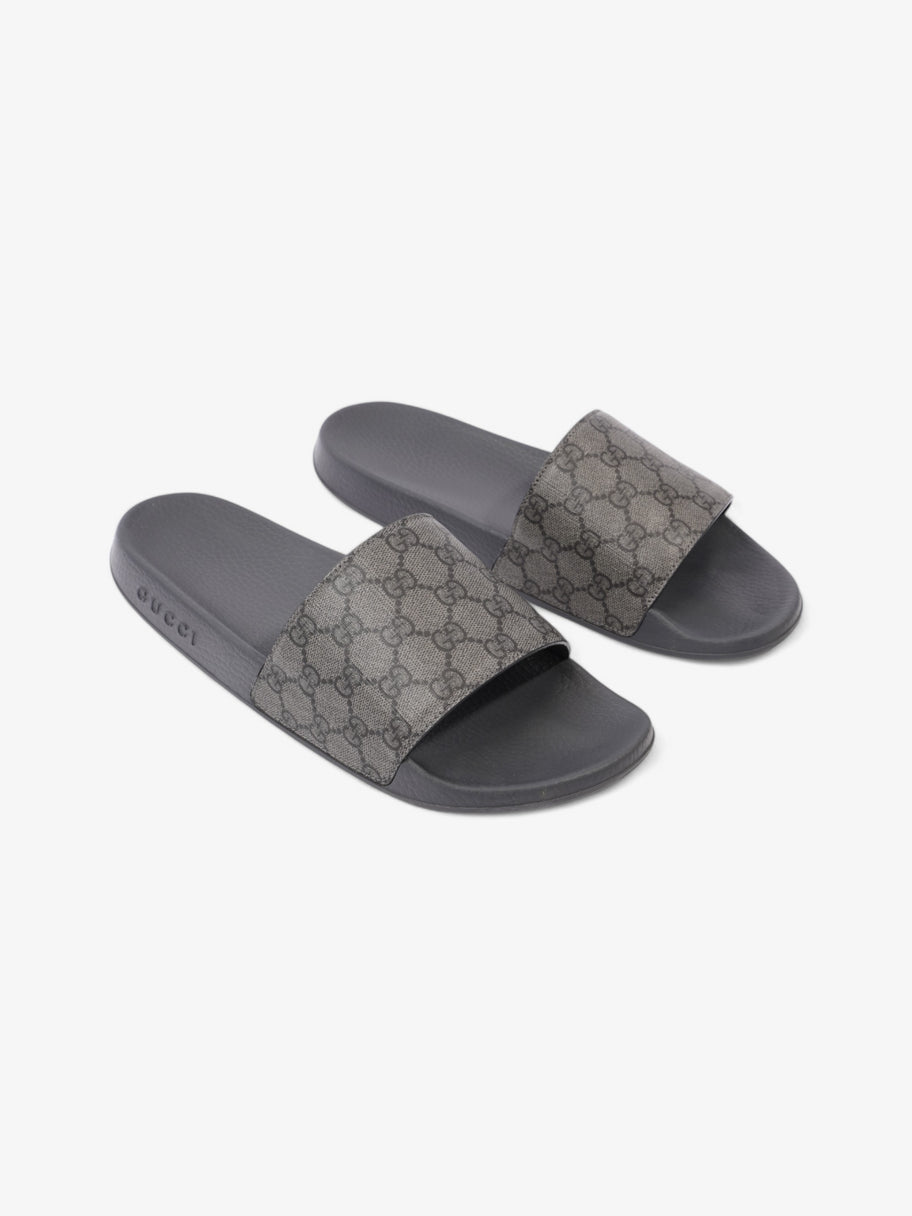 Gucci GG Slides Grey / Black Coated Canvas EU 45 UK 11 Image 2