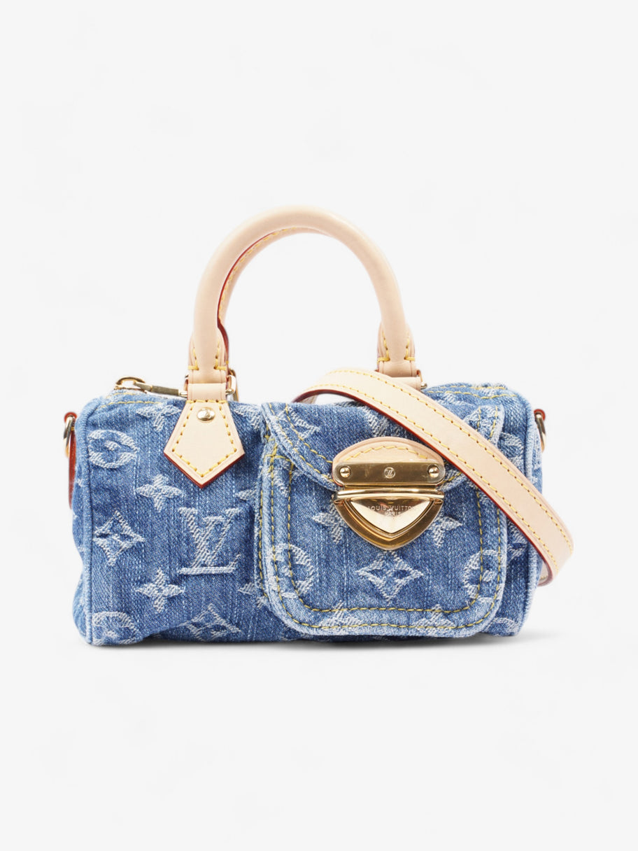 Louis Vuitton Speedy Blue Monogram Denim Nano Image 1