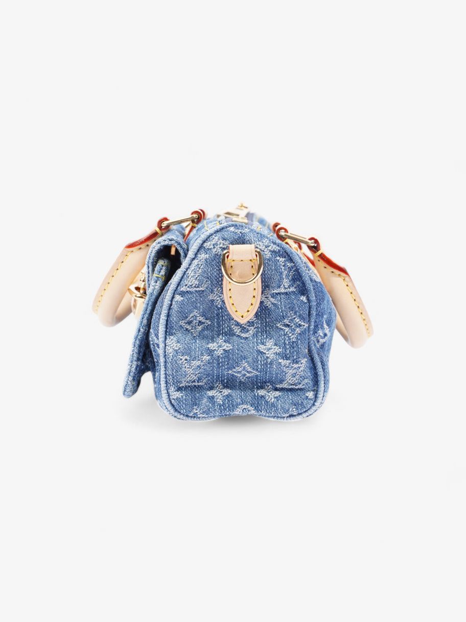 Louis Vuitton Speedy Blue Monogram Denim Nano Image 3