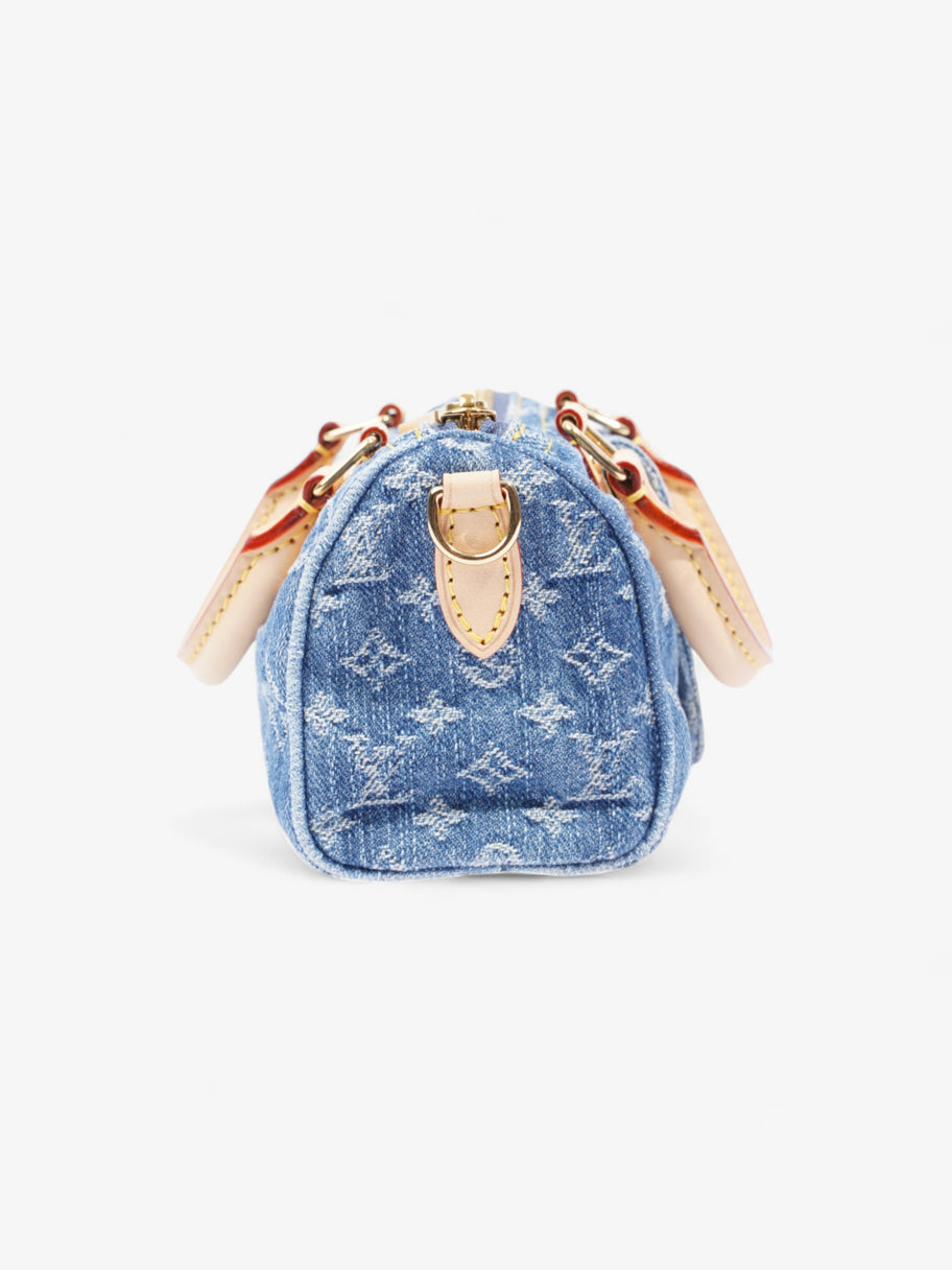 Louis Vuitton Speedy Blue Monogram Denim Nano Image 5